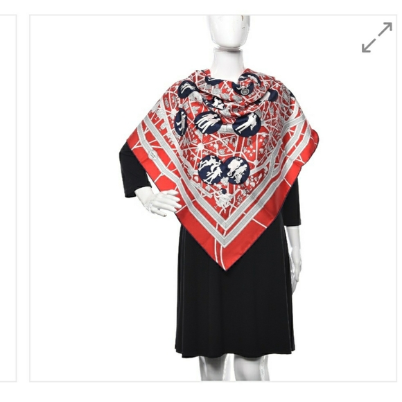 Silk Hermes Scarf- Les Nouveau Amoureux de Paris - Picture 1 of 9